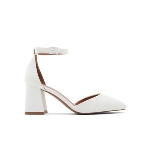 Call it Spring Daliaa White Block Heels | Size US 8